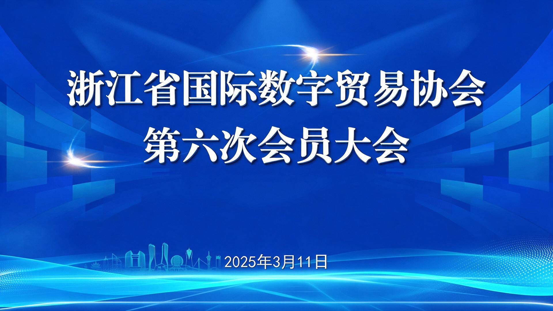 浙江省国际数字贸易协会第六次会员大会【图片直播】